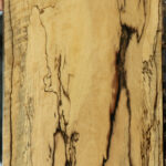 Extra Fancy Black & White Ebony Drop Top Electric Guitar Billet