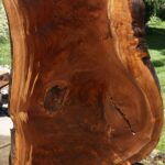 Figured Claro Walnut Live Edge Slab