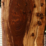 Figured Claro Walnut Live Edge Slab