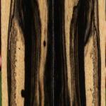Black & White Ebony Bookmatched Knife Scales