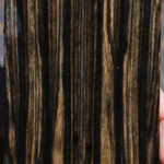 Black & White Ebony Bookmatched Knife Scales