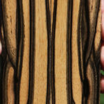 Black & White Ebony Bookmatched Knife Scales