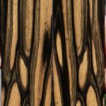 Black & White Ebony Bookmatched Knife Scales