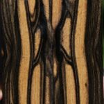 Black & White Ebony Bookmatched Knife Scales