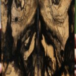 Black & White Ebony Bookmatched Knife Scales
