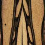 Black & White Ebony Bookmatched Knife Scales