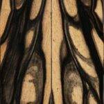 Black & White Ebony Bookmatched Knife Scales