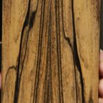 Black & White Ebony Bookmatched Knife Scales