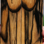 Black & White Ebony Bookmatched Knife Scales