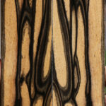Black & White Ebony Bookmatched Knife Scales