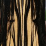 Black & White Ebony Bookmatched Knife Scales