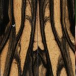 Black & White Ebony Bookmatched Knife Scales