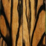 Black & White Ebony Bookmatched Knife Scales