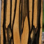 Black & White Ebony Bookmatched Knife Scales